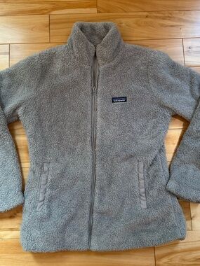 Patagonia Light Gray Sherpa Full-Zip Jacket